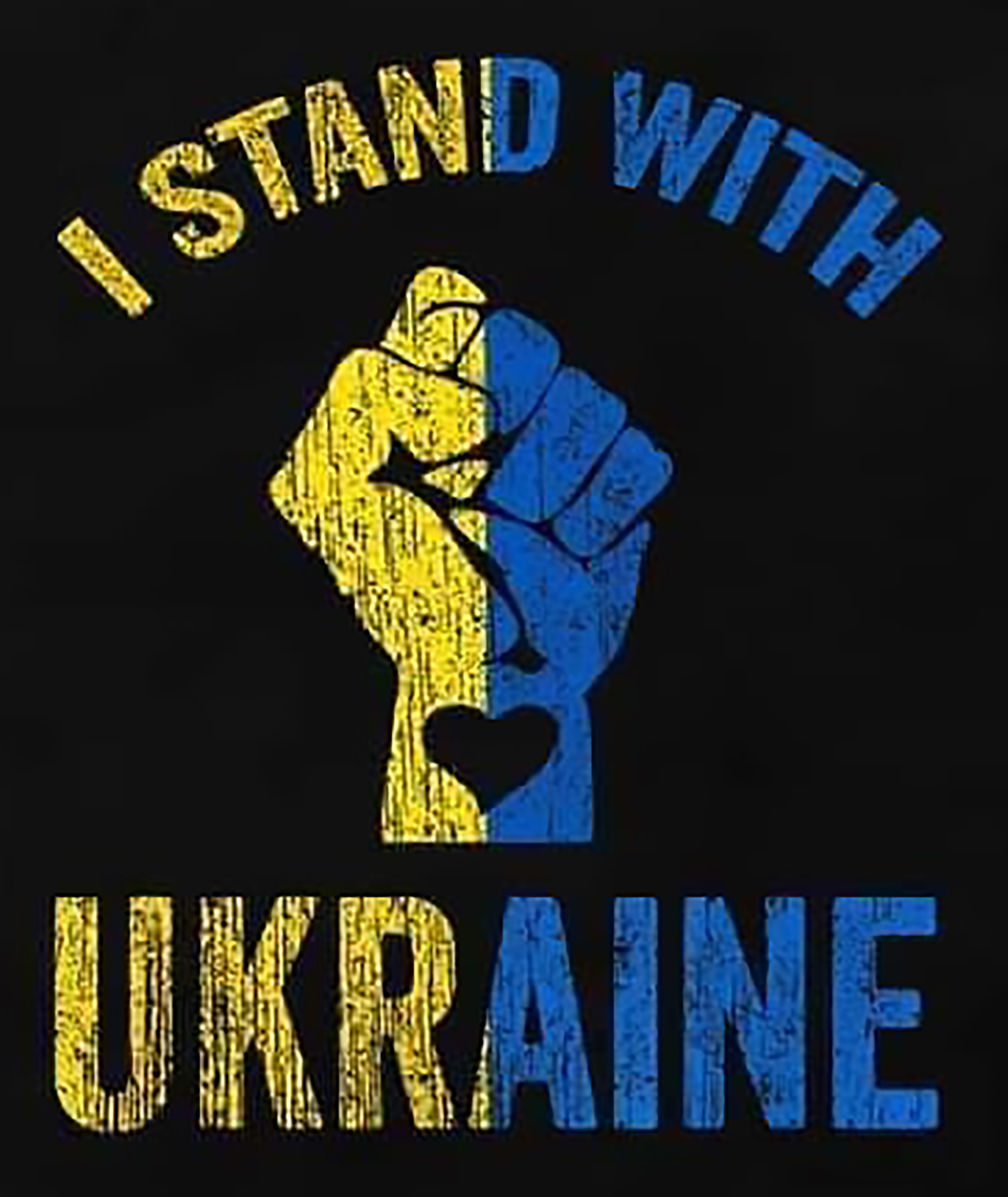 i stand with ukraine fist